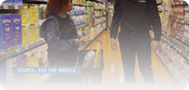 Decorative abstract image of two silhouetted people on a blue background.